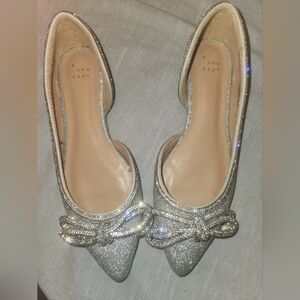 A New Day Women's Silver Glitter Flats